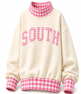 Pull à col roulé surdimensionné pour femme, personnalisé, 100 % coton molletonné, sweat-shirt d'hiver à manches longues, vente en gros - Product Image 6
