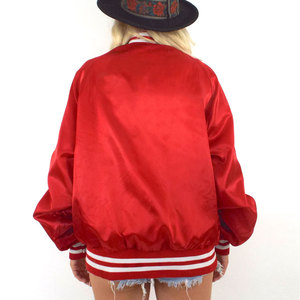 <b>Womens</b> Satin Letterman Varsity Coat Custom Logo Embroidery Baseball College Bomber Casual <b>Lightweight</b> <b>Jacket</b> 2026 - Product Image 1