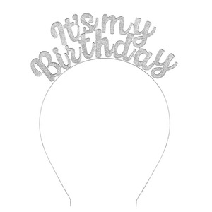 Diadema Brillante Multicolor con la Frase "Es Mi Cumpleaños", Accesorio para el Cabello para Fiestas, Diadema con Purpurina de Feliz Cumpleaños - Product Image 2