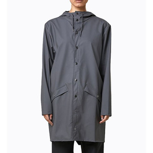 เสื้อกันฝนผู้ชายแบบยาว กันน้ำ ใช้ซ้ำได้ มีฮู้ด สำหรับกิจกรรมกลางแจ้ง - Product Image 4