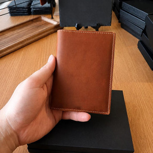 Custom Logo Genuine <b>Passport</b> <b>Wallet</b> RFID Blocking Travel <b>Holder</b> Card Slots <b>Holder</b> Wholesale OEM leather <b>passport</b> <b>wallet</b> for sale - Product Image 3