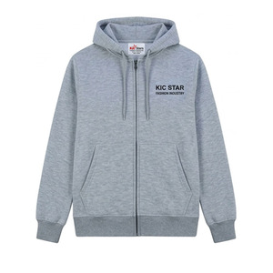 เสื้อสเวตเชิ้ตผ้าฟลีซผสมคอตตอนแบบซิปเต็มตัว สีพื้น มีฮู้ด คุณภาพสูง สวมใส่สบาย มีกระเป๋า - Product Image 1