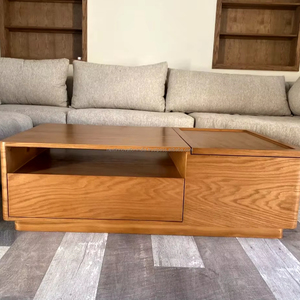 เฟอร์นิเจอร์ไม้มะม่วงเนื้อแข็งสีน้ำตาลอ่อนดีไซน์ขัดเงา - Product Image 1