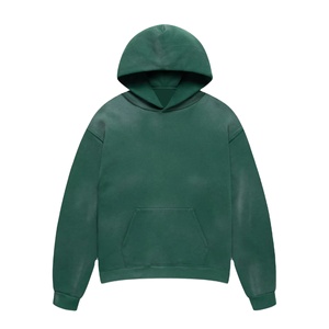 Men basics acid wash <b>hoodie</b> with vintage faded finish <b>soft</b> cotton fabric relaxed pullover casual streetwear daily comfort <b>Hoodie</b> - Product Image 1