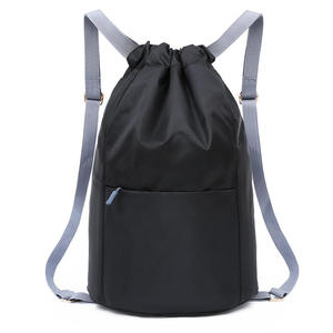 Custom Printed logo Gym Sack Basketball Marathon Travel Polyester Draw String Bag Foldable Sports Shoe Nylon <b>Drawstring</b> <b>Backpack</b> - Product Image 5