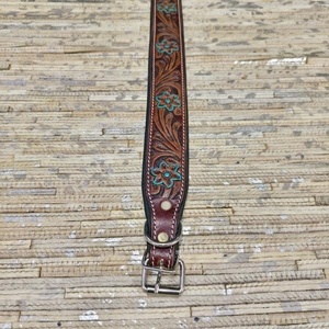 Luxury Top Sale Durable Hand <b>Tooled</b> <b>Leather</b> Floral Dog Leash for Walking Heavy-Duty Custom Training <b>Leather</b> Pet & Dog Leash - Product Image 2