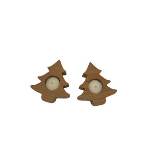 Handmade Heart And <b>Tree</b> Shaped Wooden Candle Holder Set Natural Wood <b>Stand</b> For Home Decoration And Wedding Gifts Low Price - Product Image 3