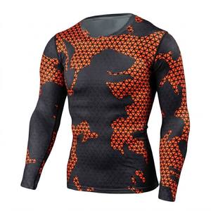 Custom Logo High Neck <b>Compression</b> <b>Shirt</b> Men Quick Dry Breathable 4-Way Stretch Anti-Odor Rash guard OEM Manufacturer - Product Image 5