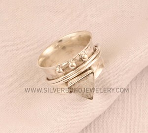 Wholesale Natural White Druzy Band Ring 925 Sterling Silver Sparkling <b>Geode</b> Ring Minimalist Stackable <b>Crystal</b> Ring for Women - Product Image 5