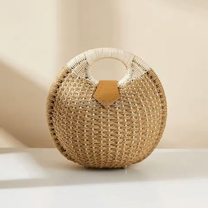 กระเป๋าชายหาดผักตบชวาทำด้วยมือแบบพรีเมี่ยมสำหรับการเดินทางร้านค้าขายส่งผู้ผลิตทนทานน้ำหนักเบาจากเวียดนาม - Product Image 5