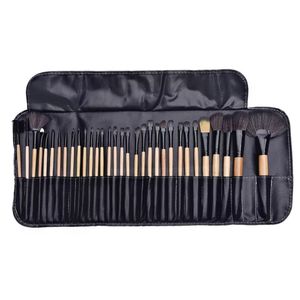 Borsa Professionale Multi-Scomparto per Pennelli da Trucco in Pelle Nera Pieghevole per Viaggi e Custodie Cosmetiche per Artisti - Product Image 1