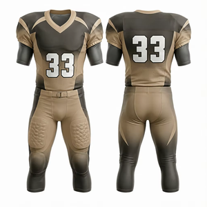 Conjunto de Uniforme de Fútbol Americano Transpirable y Antibacterial de Spandex/Poliéster, Jersey y Pantalones Personalizados para Entrenamiento de Equipo y Partidos de Liga - Product Image 1