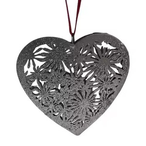 Adorno Decorativo de Metal con Forma de Corazón para Colgar en el Árbol de Navidad, Decoración para Celebraciones Invernales - Product Image 1