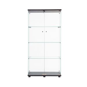 Vetrina Espositiva Nera a Due Ante con 4 Ripiani e Striscia LED - Product Image 3