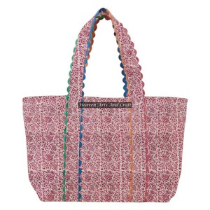 Sac fourre-tout tendance printemps/été, imprimé à la main avec des motifs en zigzag, grand sac à bandoulière polyvalent pour femmes - Product Image 1