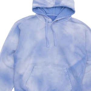 Sudadera con capucha oversize personalizada con efecto tie-dye, lavado vintage, azul claro, tipo jersey, de tejido grueso, lisa, para fabricantes de ropa urbana - Product Image 5