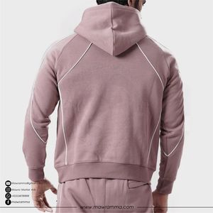 Ensemble de survêtement de luxe pour homme 2026 en molleton épais 100 % coton, avec logo personnalisé imprimé et strass, unisexe, streetwear décontracté, sweats à capuche - Product Image 6