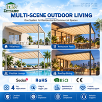 Pergola pliante en PVC imperméable à installation facile, auvent rétractable motorisé pour terrasse extérieure, pour la maison