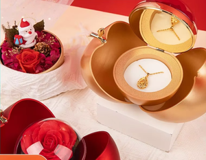 New Arrival Creative Golden Apple-Shaped Metal Jewelry <b>Gift</b> <b>Box</b> for Christmas Jewelry - Product Image 5