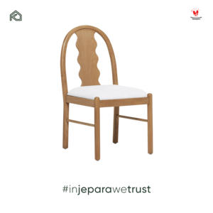 Silla de Acento Moderna de Madera de Teca Sólida de Lujo, Elegante Silla Tapizada para Dormitorio, Comedor, Sala de Estar, Muebles Artesanales de Jepara - Product Image 2