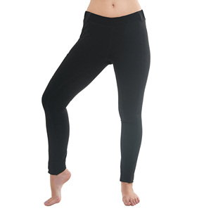 Women High Rise Slim Fit <b>Equestrian</b> Riding Tights Breathable Phone Pocket Black Polyester Comfortable Competition Sports - Product Image 4