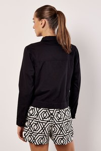 เสื้อแจ็คเก็ตยีนส์ผู้หญิงสำหรับฤดูหนาว แจ็คเก็ตยีนส์สั้น แขนยาว - Product Image 2