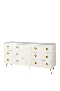 Cajón con Incrustaciones de Hueso de ILAHI, Diseño Moderno con Detalles de Ágata, Mueble Portátil para el Hogar - Product Image 2