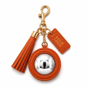 Porte-clés miroir convexe avec pendentif en cuir pour téléphone, photographie de selfie, décoration de sac - Product Image 1