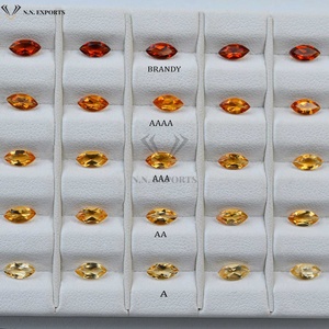 อัญมณีสีเหลืองมะนาวธรรมชาติสีแดงส้มขนาด3.5x7มม. ตัดเป็นชิ้นได้รับการรับรองจากผู้ผลิตผู้ผลิต - Product Image 1