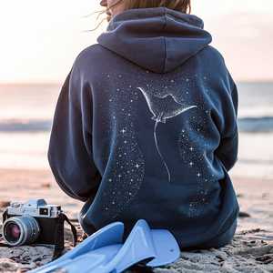 Sweat-shirt à capuche unisexe vert et blanc avec strass, coupe régulière, décontracté, en coton tricoté, poche surdimensionnée, pour l'automne - Product Image 2