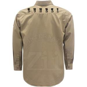 Chemise de travail ignifuge et résistante au feu, protection contre les vapeurs, conforme à la norme NFPA2112/CAT2, 100% coton, camouflage, légère, manches longues - Product Image 2