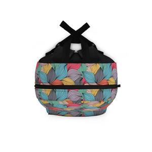 OEM ODM Unisex Vintage Sports Backpack Waterproof Canvas Zipper Cotton Lining Letter Pattern 2-in-1 Crossbody Wholesale Supplier - Product Image 2