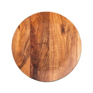 Ensemble de plateaux de service ovales en bois d'acacia, plateaux rustiques pour collations, plateaux à apéritifs, plat en bois divisé, vaisselle de cuisine, plateau de service - Product Image 1