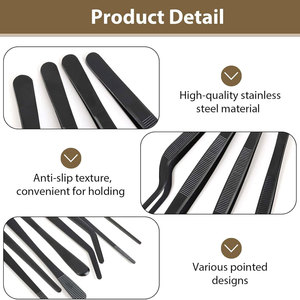 Pinzas de Cocina de Titanio Multiángulo de Primera Calidad con Punta Fina de Acero Inoxidable para Emplatar como un Chef - Product Image 3