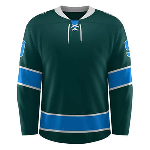 Nouveau meilleur maillot de hockey sur glace d'hiver 100% polyester respirant et anti-humidité, vierge pour sublimation, haute qualité, conception personnalisée, OEM - Product Image 4