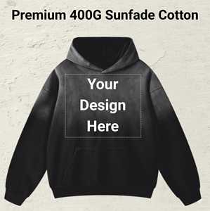 Sudadera con Capucha Oversize Personalizada con Lavado Ácido, 400 g/m² de Peso Premium, Tejido de Punto de Algodón 100% Sólido para Invierno - Product Image 3