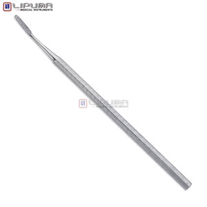 Râpe à callosités ergonomique en acier inoxydable et plastique, grande taille personnalisée, double face, pousse-cuticules à long manche - Product Image 2