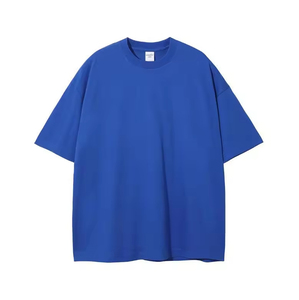 เสื้อยืดคอตตอนทรงโอเวอร์ไซส์ พิมพ์โลโก้ตามสั่ง สำหรับผู้ชาย เสื้อยืดคอกลมทรงโอเวอร์ไซส์ ขายส่ง เสื้อยืดแขนสั้นทรงโอเวอร์ไซส์ - Product Image 6