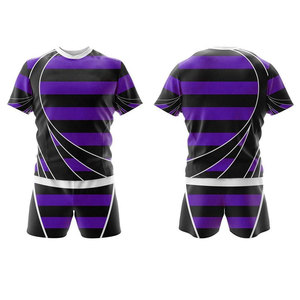 Maillot et short de rugby personnalisés par sublimation, dernière conception, respirants et à séchage rapide, pour équipe – Vente chaude - Product Image 4