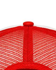 Gorra de Béisbol Trucker Roja y Blanca Personalizada, con Malla Transpirable en la Parte Trasera, Ajustable con Cierre a Presión, Lisa, con Logotipo Personalizado, para Verano y Actividades al Aire Libre - Product Image 5