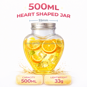 High Quality 500ml PET Plastic Clear Jar with 55mm Twist Cap for Beverage Packaging for Juice - Product Image 3