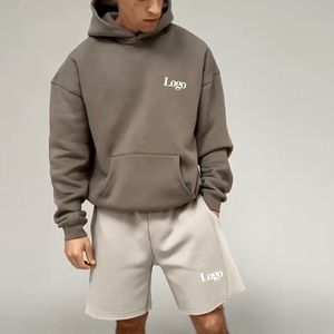 Conjunto de Sudadera con Capucha y Pantalones Cortos para Hombre, Ropa Deportiva Premium, Atuendo para Entrenamiento en Gimnasio, Tela Transpirable, Estilo Casual, Conjunto con Logotipo Personalizado - Product Image 4