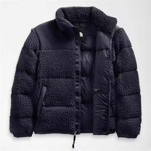 Clothing Manufacturer Custom Winter Warm Stand Collar Zip up <b>Jacket</b> Full Zipper Sherpa Polar Fleece Puffer <b>Jacket</b> for <b>Men</b> - Product Image 6