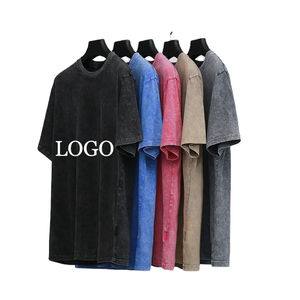 Camiseta Personalizada con Lavado Ácido, 100% Algodón, Talla Grande, Diseño Gráfico Vintage, Camiseta de Alta Calidad para Hombre - Product Image 1