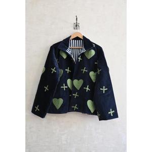 Women Hand Embroidered Woven Velvet Quilted Floral <b>Stand</b> Collar Breathable Boho Winter Jacket - Product Image 1