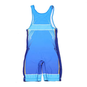 Men's Heavyweight Reversible Polyester One-Piece Wrestling Singlet Customizable Printed Gym Wrestling Singlets - Product Image 3