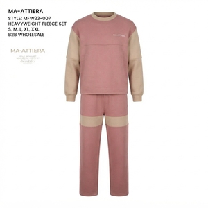 Conjunto de Sudadera y Pantalones con Bloques de Color para Hombre, Ropa Casual de Calle, Conjunto a Juego de Dos Tonos, Chándal con Logotipo Personalizado - Product Image 3