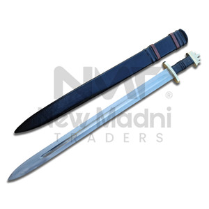 Espada Hecha a Mano con Mango de Micarta y Funda de Cuero, Borde Dentado, Multifuncional, Logotipos Personalizables - Product Image 3