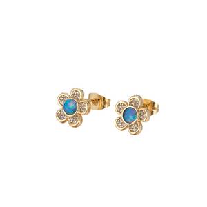 Dainty Daisy <b>Earrings</b> Flower <b>Stud</b> <b>Earrings</b> Sterling Silver <b>Earrings</b> 925 Silver Jewelry Gold Plated <b>Earrings</b> <b>Opal</b> Flower <b>Earrings</b> - Product Image 1