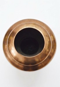 Premium Hot Metal Hammered Texture Pillar Shape Copper Toned Color Royal Look Flower <b>Vase</b> <b>Unique</b> Style Fancy Wedding Flower <b>Vase</b> - Product Image 3